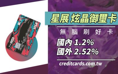 2024星展炫晶御璽卡國內1.2%/國外2.52%回饋無上限