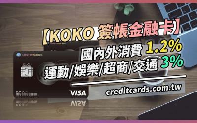 2022 KOKO金融卡一般1.2%/娛樂影音運動超商3%現金回饋｜金融卡 現金回饋