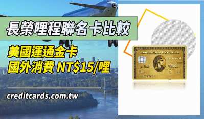 【美國運通】長榮航空聯名卡哩程優惠比較，美國運通金卡國外NT$15/哩｜信用卡 長榮 哩程累積