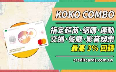 2023 KOKO卡影音/健身/網購/超商/交通/餐廳3%回饋｜信用卡