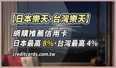 2024網購台灣樂天/日本樂天推薦信用卡，最高8%回饋