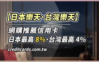 2024網購台灣樂天/日本樂天推薦信用卡，最高8%回饋