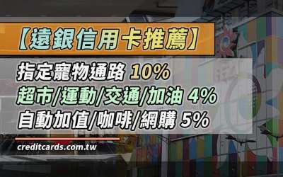 2026遠東商銀信用卡推薦，寵物10%/網購5%/超市量販4%回饋