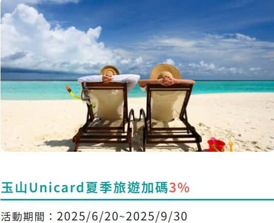 玉山 unicard 於指定旅遊通路消費，享領券後額外 3% e point 回饋