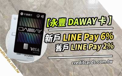2025永豐DAWAY信用卡最高綁LINE Pay 6%/國外4%回饋