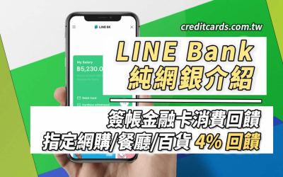 2025 LINE Bank快點卡回饋優惠，指定網購/餐廳4%回饋｜數位帳戶