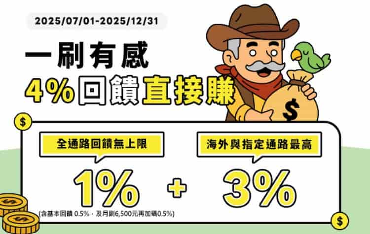 將來將將卡於指定通路消費,享最高 4% N 點回饋