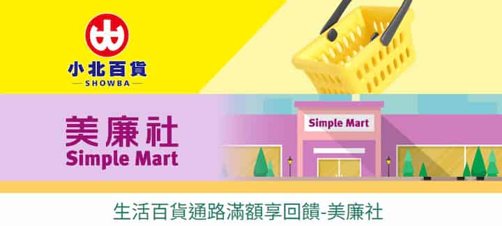 於小北百貨、美廉社刷一銀卡消費，單筆滿額登錄後享 5% 刷卡金回饋