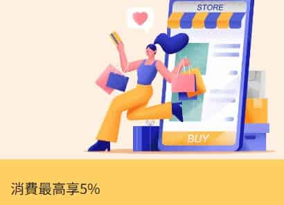 一銀信用卡於指定網購通路消費，登錄後單筆分期滿額最高 5% 回饋