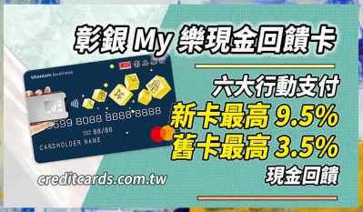 2026彰銀My樂卡行動支付新戶6.5%/舊戶3.5%回饋